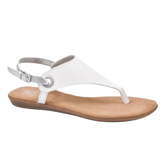 White Mountain Shoes - White Mountain Women's London Slingback Thong Flat Sandals White Size 6